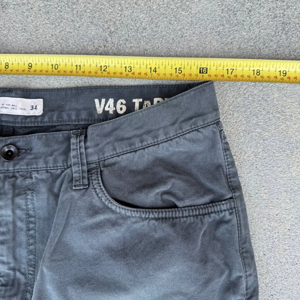 Vans V46 Tapered Chino Pants Mens 34 Charcoal Gray Skate Trousers